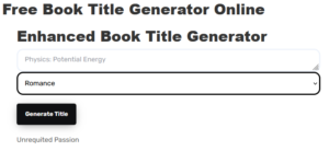 Free Book Title Generator Online