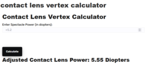 Contact Lens Vertex Calculator