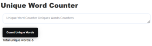 Unique Word Counter